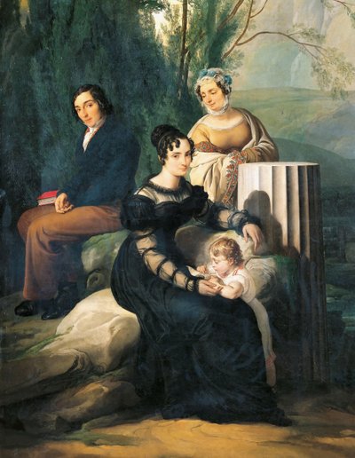 Borri Stampa Ailesinin Portresi, 1822. by Francesco Hayez