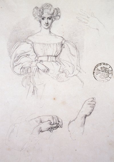 Kadın Portresi Çalışması by Francesco Hayez