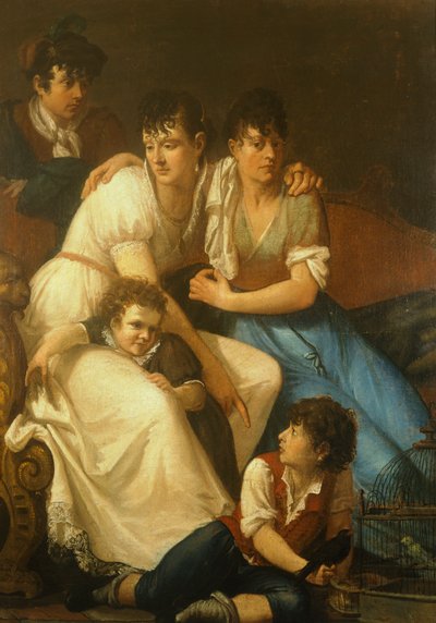Hayez ailesi by Francesco Hayez