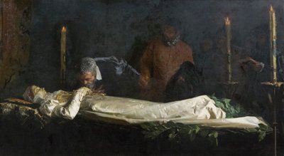 Michelangelo, Vittoria Colonna'nın ölüm döşeğinde by Francesco Jacovacci