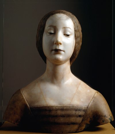 Aragonlu Isabella olarak bilinen bir kadının büstü by Francesco Laurana