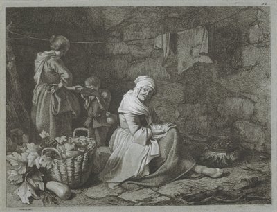 İç çiftlik evi Çoban sahneleri (dizi adı) by Francesco Londonio