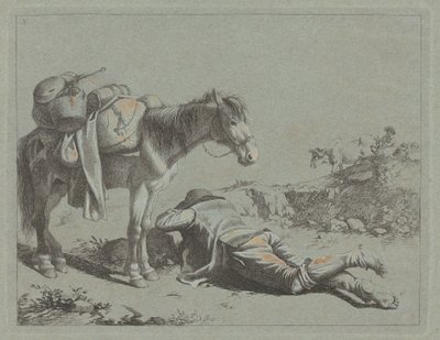 Bir Sürü Atı Yakınında Dinlenen Çoban, c. 1762. by Francesco Londonio