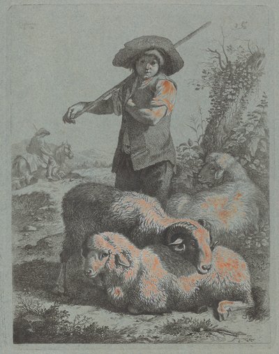 Ayakta Çoban, 1760. by Francesco Londonio