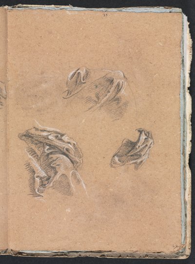 Verona Sketchbook: Perdelik çalışmaları sayfa 69, 1760. by Francesco Lorenzi