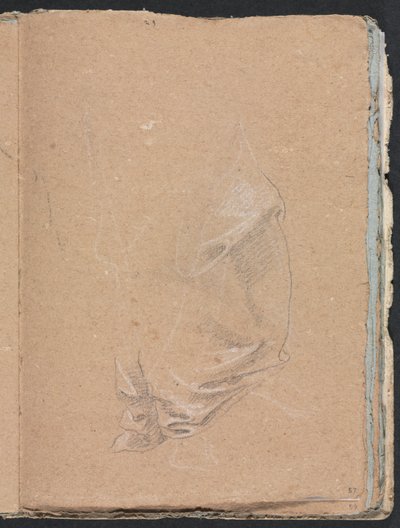 Verona Sketchbook: Perdelik çalışma sayfası 57, 1760. by Francesco Lorenzi
