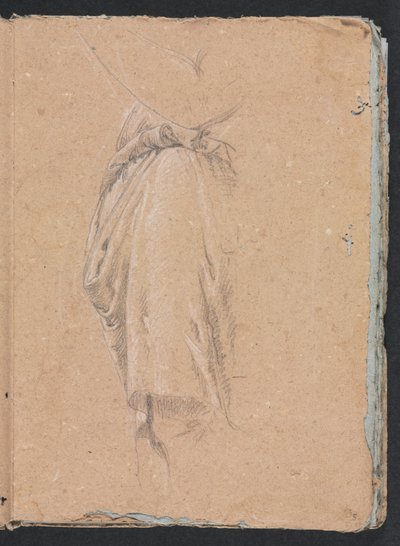 Verona Sketchbook: Perdelik etüdü, dirsekli sayfa 5, 1760. by Francesco Lorenzi