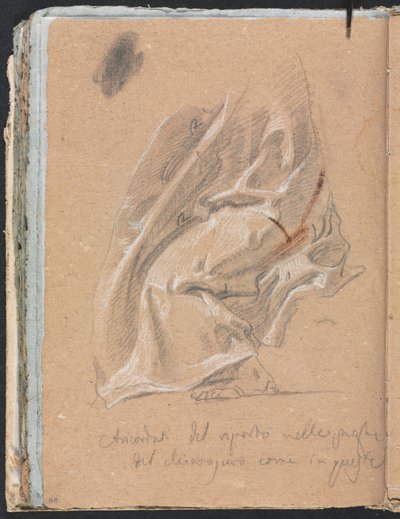 Verona Sketchbook: Ayak ve yazıtlı perdelik çalışma sayfası 88 , 1760. by Francesco Lorenzi
