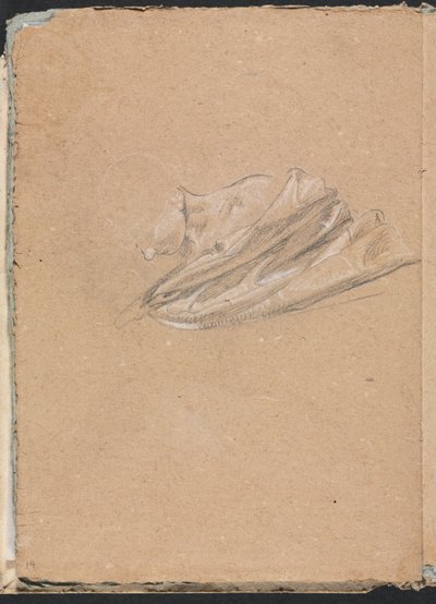 Verona Sketchbook: Perdeli baş ve omuz sayfa 14, 1760. by Francesco Lorenzi