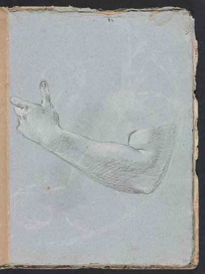 Verona Sketchbook: Sol kol ve el sayfası 47, 1760. by Francesco Lorenzi