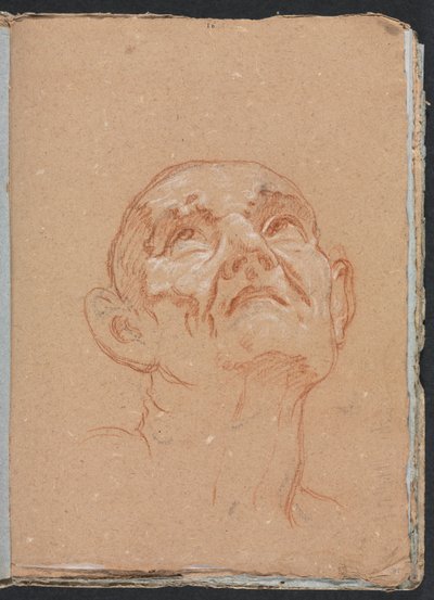 Verona Sketchbook: Erkek baş sayfa 31, 1760. by Francesco Lorenzi