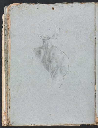 Verona Sketchbook: Erkek çıplak baş ve omuzlar, sayfa 62, 1760