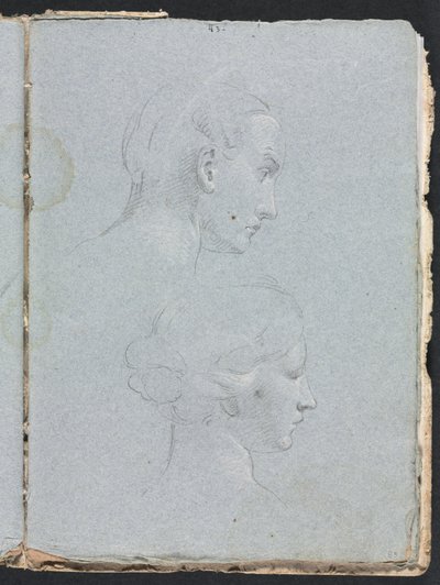 Verona Sketchbook: İki başlı sayfa 85, 1760. by Francesco Lorenzi