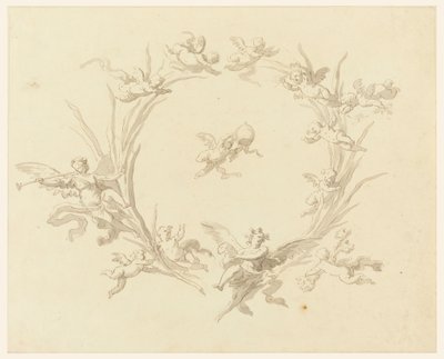 Çizim, Fresk Dekorasyonu Çalışması, Quirinal Sarayı, Roma, 1815–16 by Francesco Manno