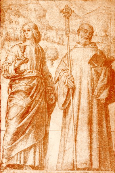 Vaftizci Yahya ve Aziz Benedict by Francesco Morone
