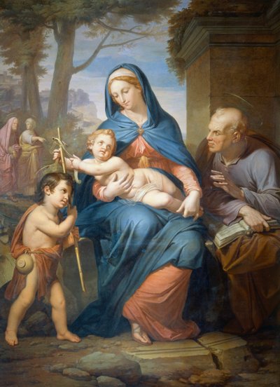 Kutsal Aile, ante 1836, yazan Francesco Nenci (1781-1850), tuval üzerine yağlı boya, 200x147 cm by Francesco Nenci