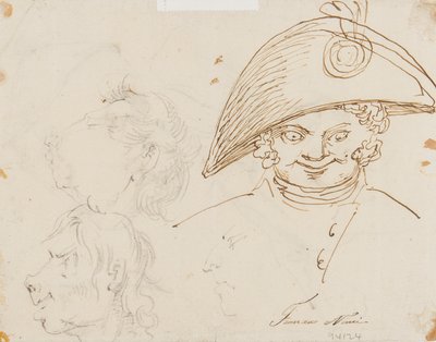 Karikatür sayfası (kalem, tükenmez kalem ve kağıt üzerine mürekkep) by Francesco Nenci
