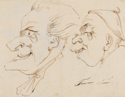 Karikatür sayfası (kalem, tükenmez kalem ve kağıt üzerine mürekkep) by Francesco Nenci
