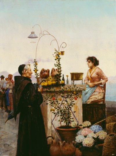 İçecek satıcısı, Francesco Paolo Diodati (1864-1940), tuval üzerine yağlıboya, 68x51 cm by Francesco Paolo Diodati
