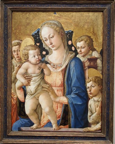 1455 Pesellino Madonna ve Çocuk ile Aziz John Toledo by Francesco Pesellino