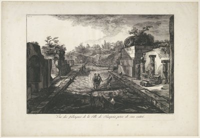 Pompeii Gezicht op kalıntıları Girişinden alınan Pompeia Şehri fabrikalarının görünümü (nesne üzerindeki başlık) by Francesco Piranesi