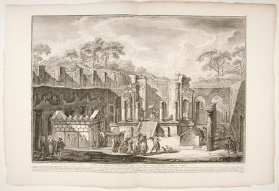 Tapınağın görünümü d by Francesco Piranesi