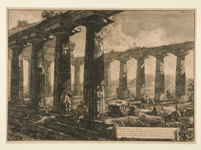 Tapınağın iç görünümü, by Francesco Piranesi