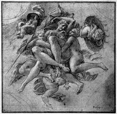 Ulysses Galerisi için Tasarım, Fontainebleau, c1540s, 1926 by Francesco Primaticcio