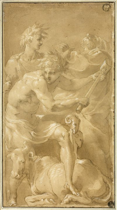 Boğa Kurbanı by Francesco Primaticcio