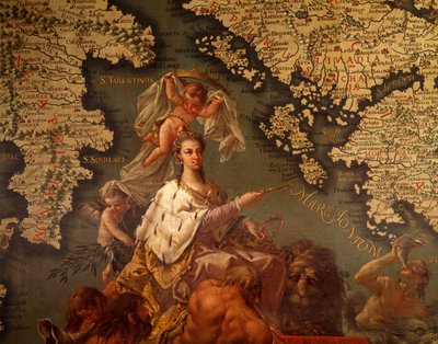 Venedik, Akdeniz Kraliçesi, Giambattista Ramusio (1485-1557) ve Francesco Grisellini (1717-1787), Maps Room veya Scudo Room, Doge