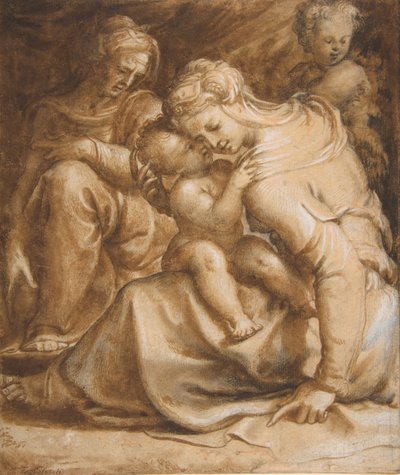 Aziz Anne ve Vaftizci Yahya ile Bakire ve Çocuk, ca. 1550. by Francesco Salviati