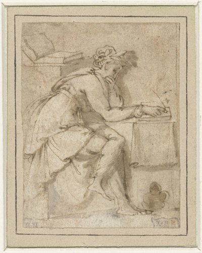 Oturan ilham perisi (?) by Francesco Salviati
