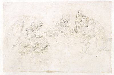 Üç aziz: Sts Vincent Ferrer, bir papa ve Padovalı Anthony by Francesco Solimena