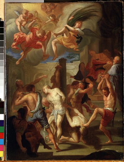 Dört Kutsal Şehit. Francesco Trevisani'nin (1656-1746) tablosu. Tuval üzerine yağlı boya, 50 x 38 cm. Roma sanatı, İtalyan barok tarzı. Devlet M. Ciurlionis Sanat Müzesi, Kaunas (Litvanya). by Francesco Trevisani