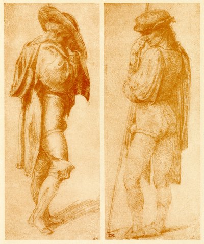 İki Yusuf resmi üzerinde çalışma by Francesco Ubertini Bacchiacca