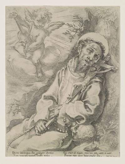 Aziz Francis, Müzikal Bir Melek Tarafından Avutuldu by Francesco Vanni