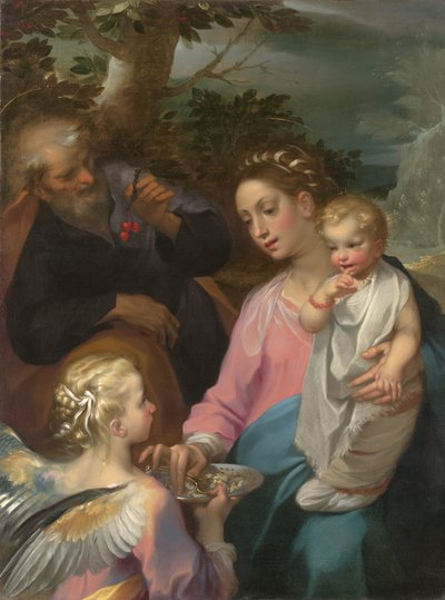 Mısır'a Uçuşta Kalanlar, c.1569 (tuval üzerine yağlı boya) by Francesco Vanni