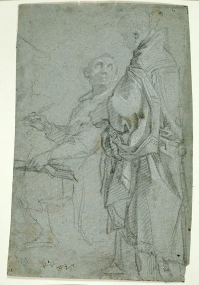 İki Din Adamı: Kutsal Ayin Üzerine Tartışma Çalışması, 1606-10 by Francesco Vanni