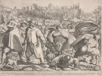 Brutto Buono Düşmanları Tarafından Taşlandı by Francesco Villamena