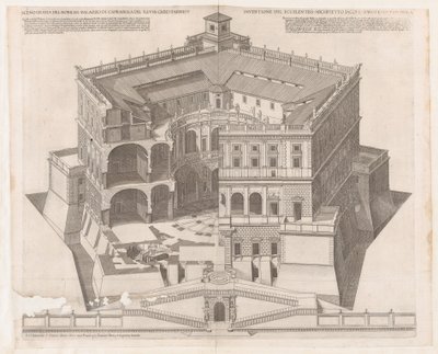 Roma ihtişamı: Farnese Sarayı, 16. yüzyıl., 16. yüzyıl. by Francesco Villamena