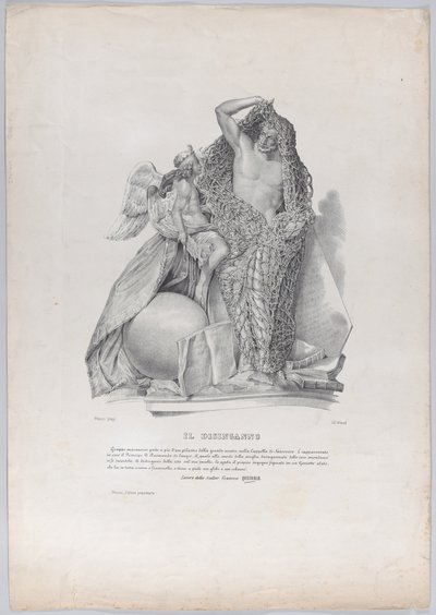 Prens Raimondo di Sangro, dünyevi kaygıların ağından sıyrılıyor ..., ca. 1840-50. by Francesco Wenzel