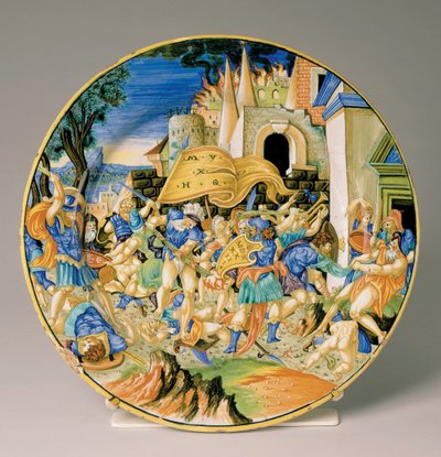 Roncevaux Savaşı ile Plaka by Francesco Xanto Avelli