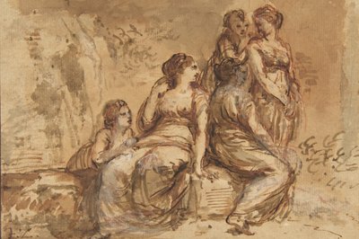 Bir Manzarada Beş Genç Kadın, 1702-88. by Francesco Zuccarelli
