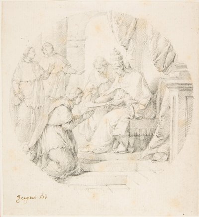 Angelo Maria Querini, Kardinal'i Benedict XIII, 1709-87 tarafından düzenlendi. by Francesco Zugno
