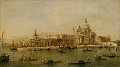 Venedik: Dogana ve Santa Maria della Salute by Francesco circle of Guardi