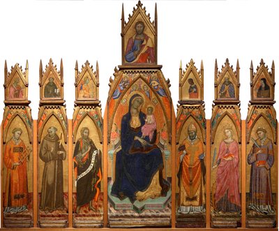 Madonna ve Çocuk. İsa ve Azizler by Francesco dAntonio da Ancona