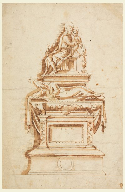 Medici Kardinali için Mezar Anıtı Tasarımı by Francesco da Sangallo
