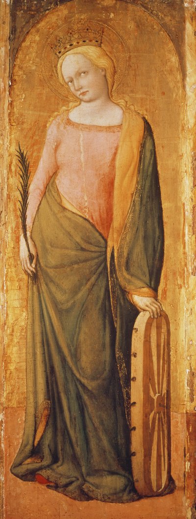 İskenderiyeli St. Catherine, 15. yüzyıl (panelde tempera) by Francesco de