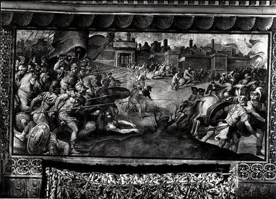 Charles V (1500-58) Lutheranlara Karşı (fresk) (s/b fotoğraf) by Francesco de Rossi Salviati Cecchino