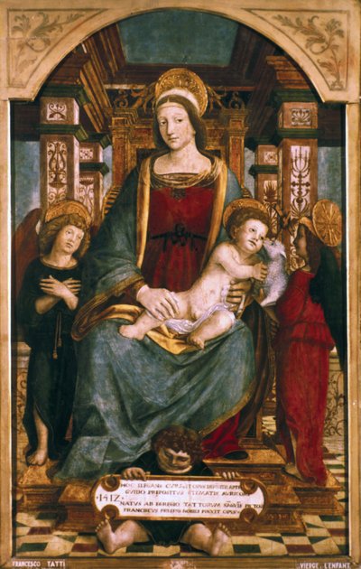 Meleklerle Bakire ve Çocuk, 1512 by Francesco dei Tatti